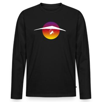 Hang gliding Hang glider Retro - Men's Premium Organic Long Sleeve Shirt - black - Front - Nico (187cm)