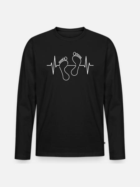 Voetverzorging pedicure podoloog nagelsalon cadeau - Mannen Premium Bio shirt met lange mouwen - zwart