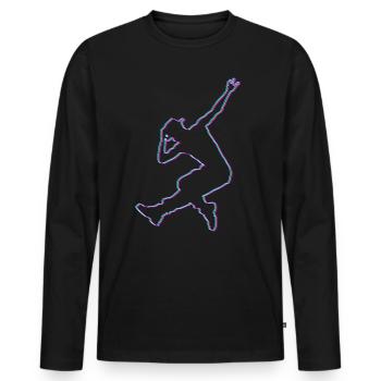 Street dance hip hop dance break dance gift - Men's Premium Organic Long Sleeve Shirt - black - Front - Nico (187cm)