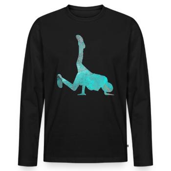 Street dance hip hop dance break dance gift - Men's Premium Organic Long Sleeve Shirt - black - Front - Nico (187cm)