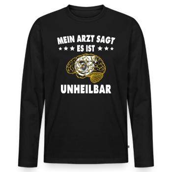 Turbolader Turbo Motor Tuning Geschenk - Männer Premium Bio Langarmshirt - Schwarz - Vorne - Nico (187cm)