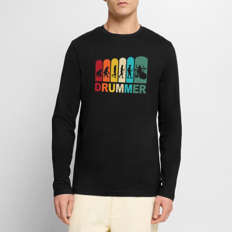 Drummer evolution drummer drums drums Men's Premium Organic Long Sleeve Shirt