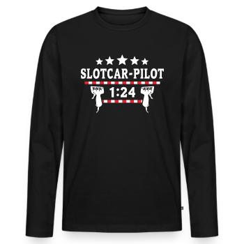 Slotcar 1:24 Slotcars 124 Autorennbahn - Men's Premium Organic Long Sleeve Shirt - black - Front - Nico (187cm)