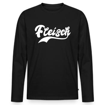 Fleisch Fleischesser Fleischer Fleischliebhaber - Männer Premium Bio Langarmshirt - Schwarz - Vorne - Nico (187cm)