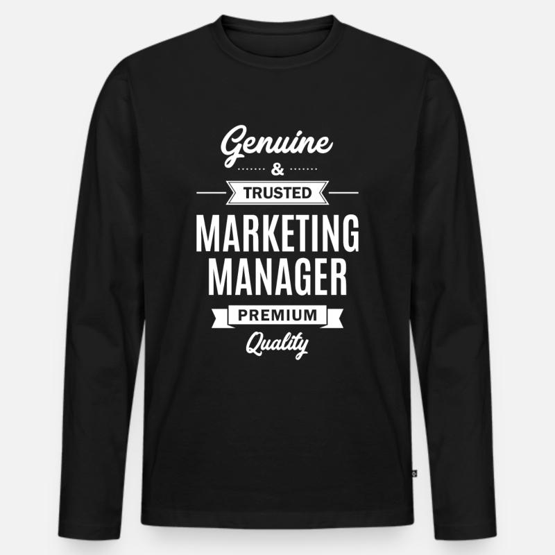 Marketing Manager - Männer Premium Bio Langarmshirt - Schwarz