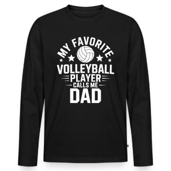volley-ball dire drôle de cadeau de volley-ball - T-shirt manches longues Premium bio Homme - noir - Devant - Nico (187cm)