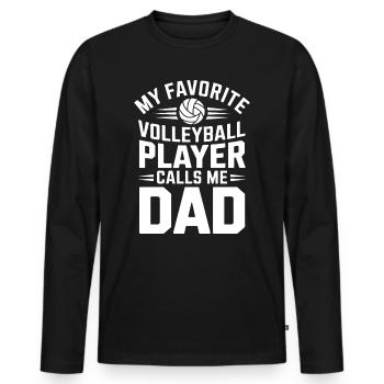 volley-ball dire drôle de cadeau de volley-ball - T-shirt manches longues Premium bio Homme - noir - Devant - Nico (187cm)