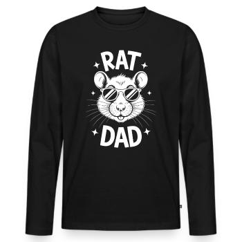 Ratten Spruch Sprüche Lustiges Ratte Geschenk - Männer Premium Bio Langarmshirt - Schwarz - Vorne - Nico (187cm)