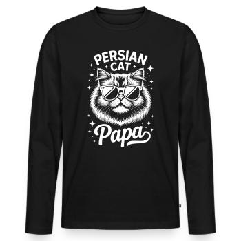 Perserkatze Spruch Lustiges Perserkatzen Geschenk - Männer Premium Bio Langarmshirt - Schwarz - Vorne - Nico (187cm)