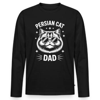 Perserkatze Spruch Lustiges Perserkatzen Geschenk - Männer Premium Bio Langarmshirt - Schwarz - Vorne - Nico (187cm)