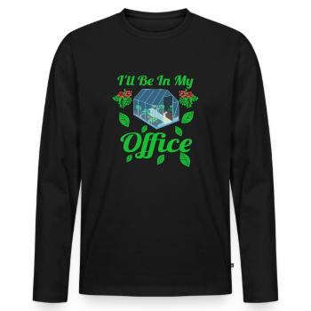 Ill Be In My Office Jardin jardin - T-shirt manches longues Premium bio Homme - noir - Devant - Nico (187cm)