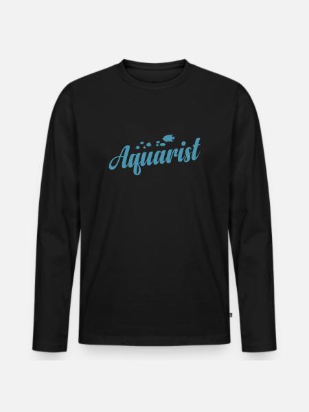 Aquarium Aquarist - Men's Premium Organic Long Sleeve Shirt - black
