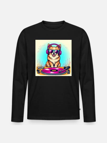 DJ Dog - T-shirt manches longues Premium bio Homme - noir