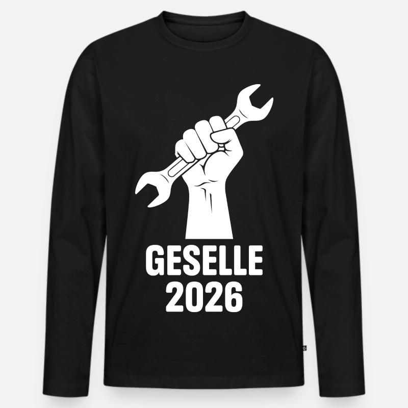 Geselle 2026 - Männer Premium Bio Langarmshirt - Schwarz