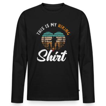 Hiking Hiking Shirt - Men's Premium Organic Long Sleeve Shirt - black - Front - Nico (187cm)
