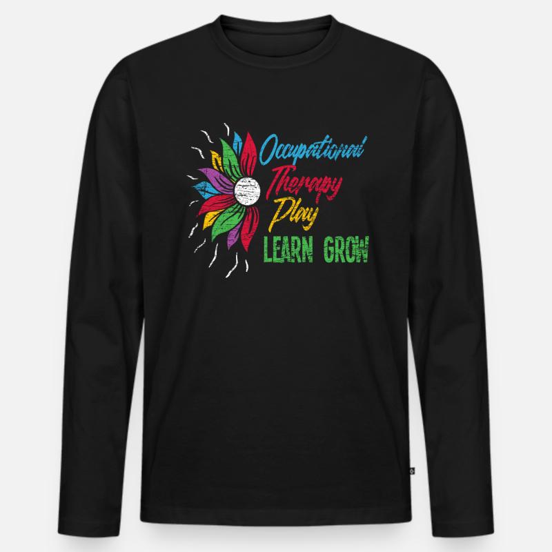 Ergotherapeut Motivation - Männer Premium Bio Langarmshirt - Schwarz