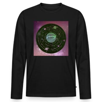 La musique dans l’espace - T-shirt manches longues Premium bio Homme - noir - Devant - Nico (187cm)