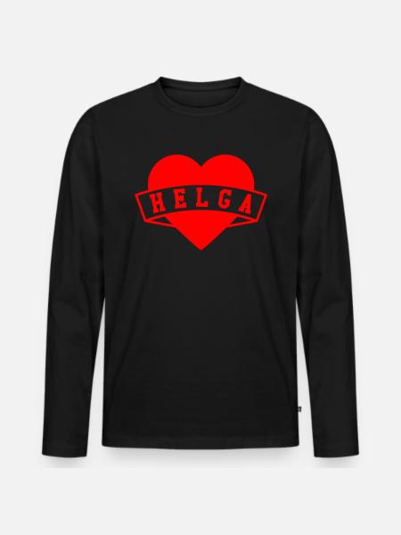 Helga Herzen - Men's Premium Organic Long Sleeve Shirt - black