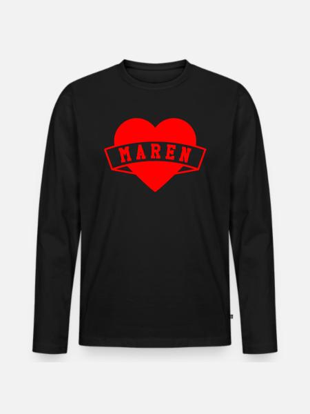 Maren Herzen - Men's Premium Organic Long Sleeve Shirt - black