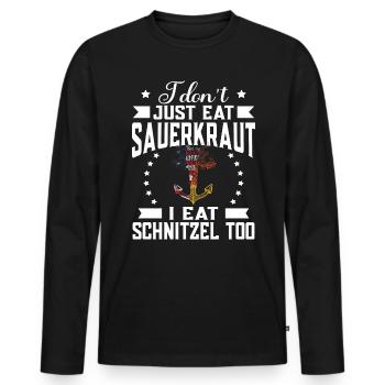 German-Americans - DNA Anchor - Men's Premium Organic Long Sleeve Shirt - black - Front - Nico (187cm)