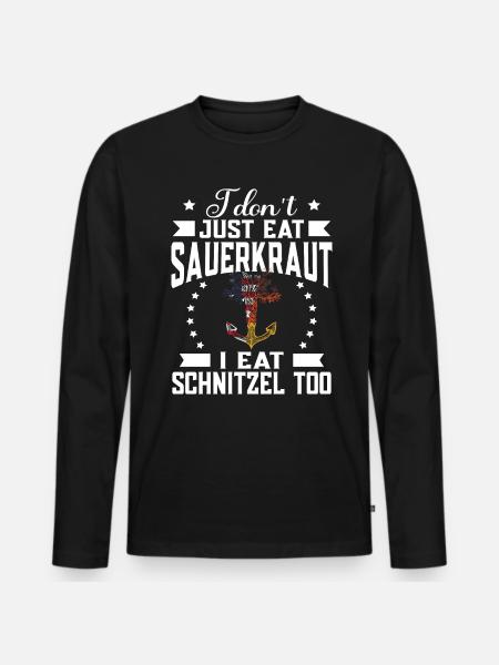 Germano-Américains - Ancre ADN - T-shirt manches longues Premium bio Homme - noir