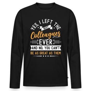 Farewell gift colleagues Job change - Men's Premium Organic Long Sleeve Shirt - black - Front - Nico (187cm)