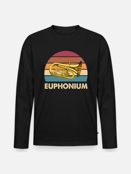 Euphonium - Men's Premium Organic Long Sleeve Shirt - black