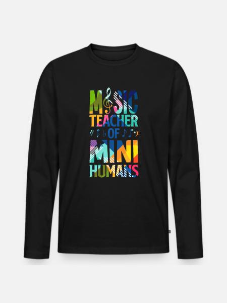 École de professeur de musique - T-shirt manches longues Premium bio Homme - noir