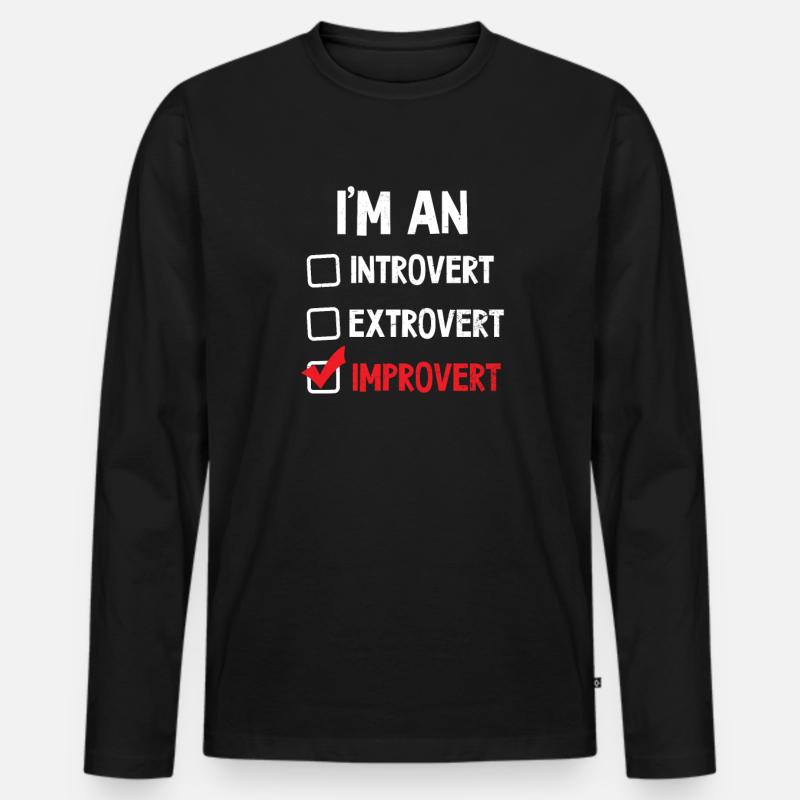 Improvisationstheater I'm An Improvert - Männer Premium Bio Langarmshirt - Schwarz