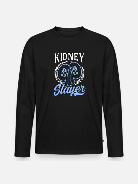 Dialysis Tech Kidney Slayer - Men's Premium Organic Long Sleeve Shirt - black