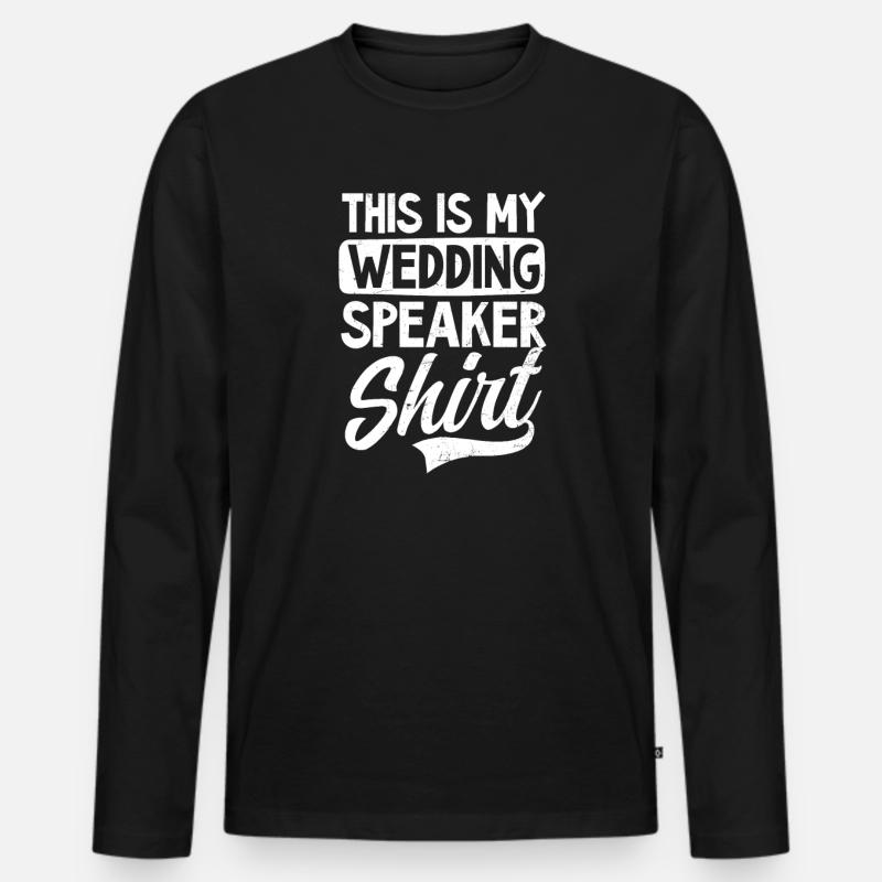 Redner Hochzeit Redner Outfit - Männer Premium Bio Langarmshirt - Schwarz