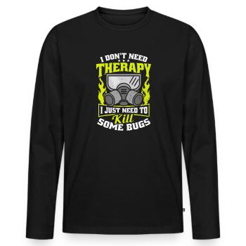 Bug Exterminator muss nur einige Bugs töten - Männer Premium Bio Langarmshirt - Schwarz - Vorne - Nico (187cm)