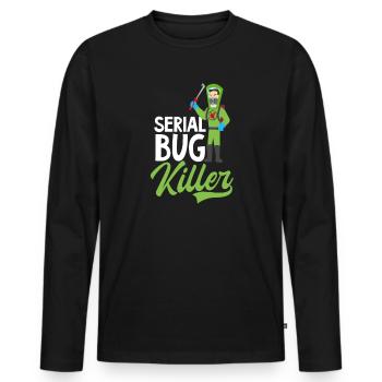 Bug Exterminator Serien-Bug-Killer - Männer Premium Bio Langarmshirt - Schwarz - Vorne - Nico (187cm)
