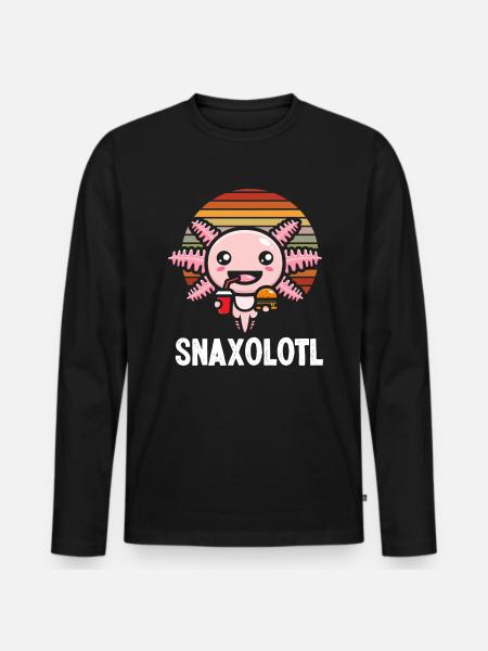 Axolotl - Men's Premium Organic Long Sleeve Shirt - black