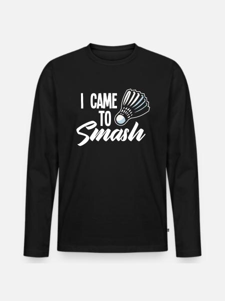 Badminton - Men's Premium Organic Long Sleeve Shirt - black