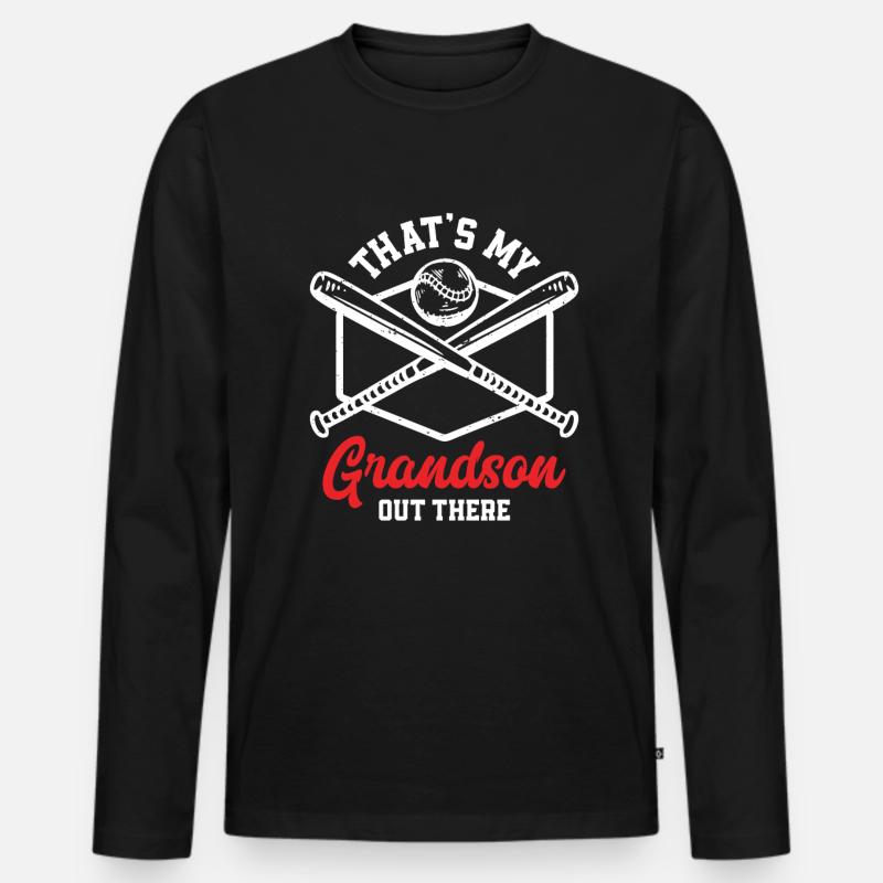 Baseball Enkel - Männer Premium Bio Langarmshirt - Schwarz