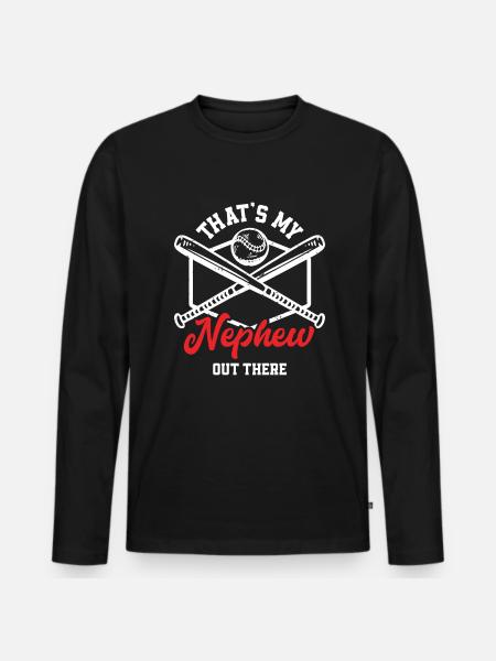 Baseball Neffe - Männer Premium Bio Langarmshirt - Schwarz