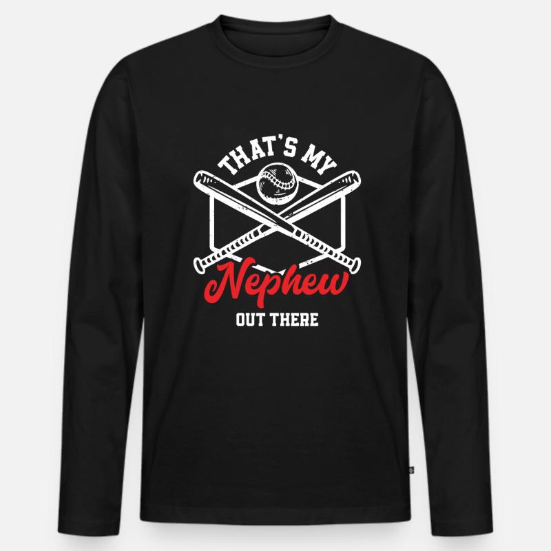 Baseball Neffe - Männer Premium Bio Langarmshirt - Schwarz
