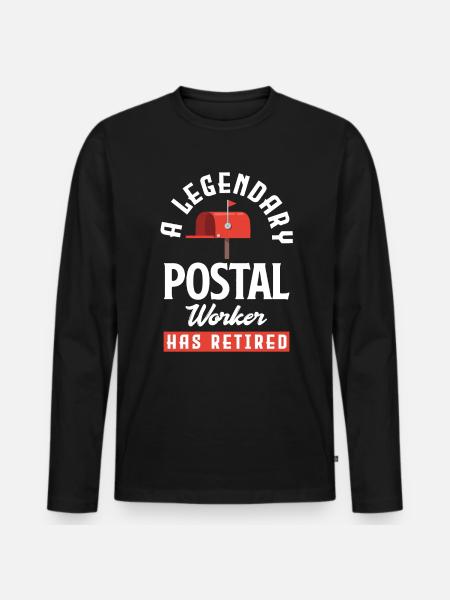 Postbeamte Rente Rentner - Männer Premium Bio Langarmshirt - Schwarz