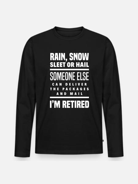 Postbeamte Rente Geschenk - Männer Premium Bio Langarmshirt - Schwarz