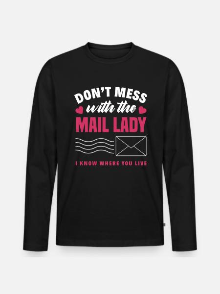 Postbeamtin Frau Beruf Geschenk - Männer Premium Bio Langarmshirt - Schwarz