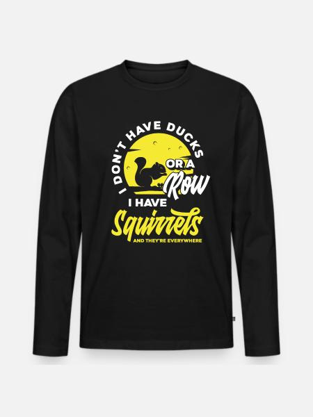 Squirrel - Men's Premium Organic Long Sleeve Shirt - black