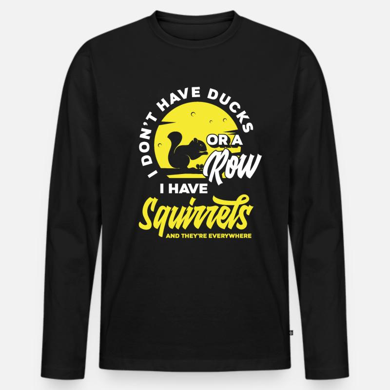 Eichhörnchen - Männer Premium Bio Langarmshirt - Schwarz