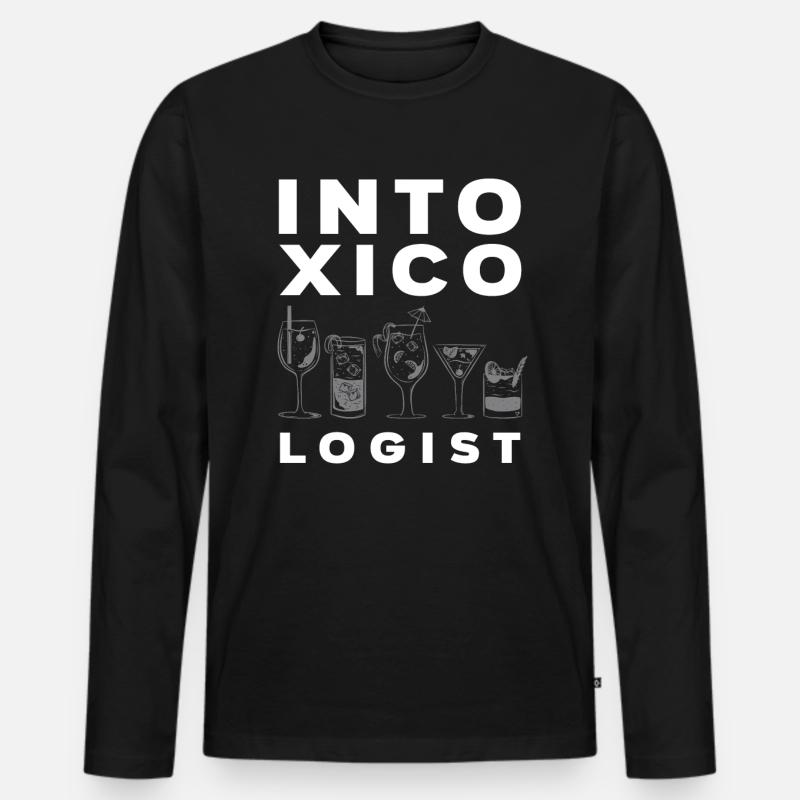 Bartender Alcohol Profession Gift - Men's Premium Organic Long Sleeve Shirt - black