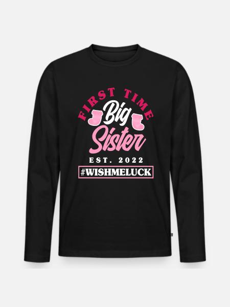 Girl Sister Siblings 2022 - Men's Premium Organic Long Sleeve Shirt - black