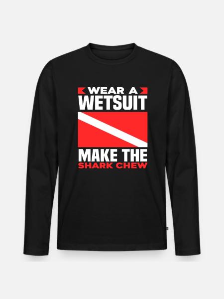 Funny diver gift - Men's Premium Organic Long Sleeve Shirt - black