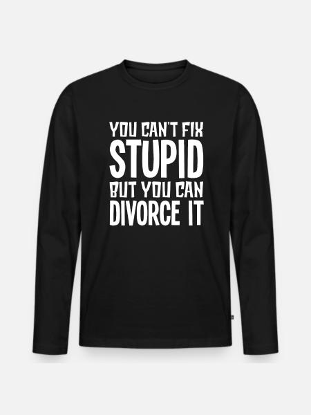 Divorce - Men's Premium Organic Long Sleeve Shirt - black