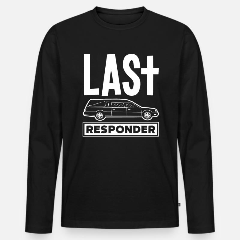 Bestatter Spruch Beruf Geschenk - Männer Premium Bio Langarmshirt - Schwarz