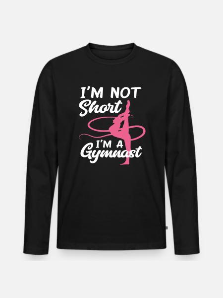 Proud Gymnast Athlete Training Gift - Men's Premium Organic Long Sleeve Shirt - black