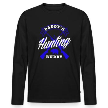 Enfants Garçon Papa Chasseur Buddy Fils - T-shirt manches longues Premium bio Homme - noir - Devant - Nico (187cm)